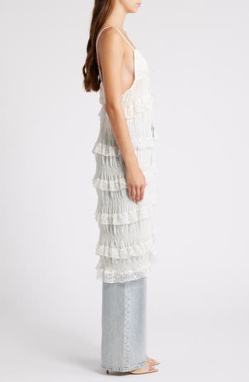 Tiered Ruffle Lace Dress