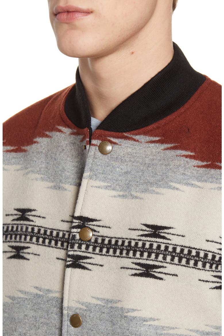 The Gorge Wool Blend Bomber Jacket, Alternate, color, MESA DAWN