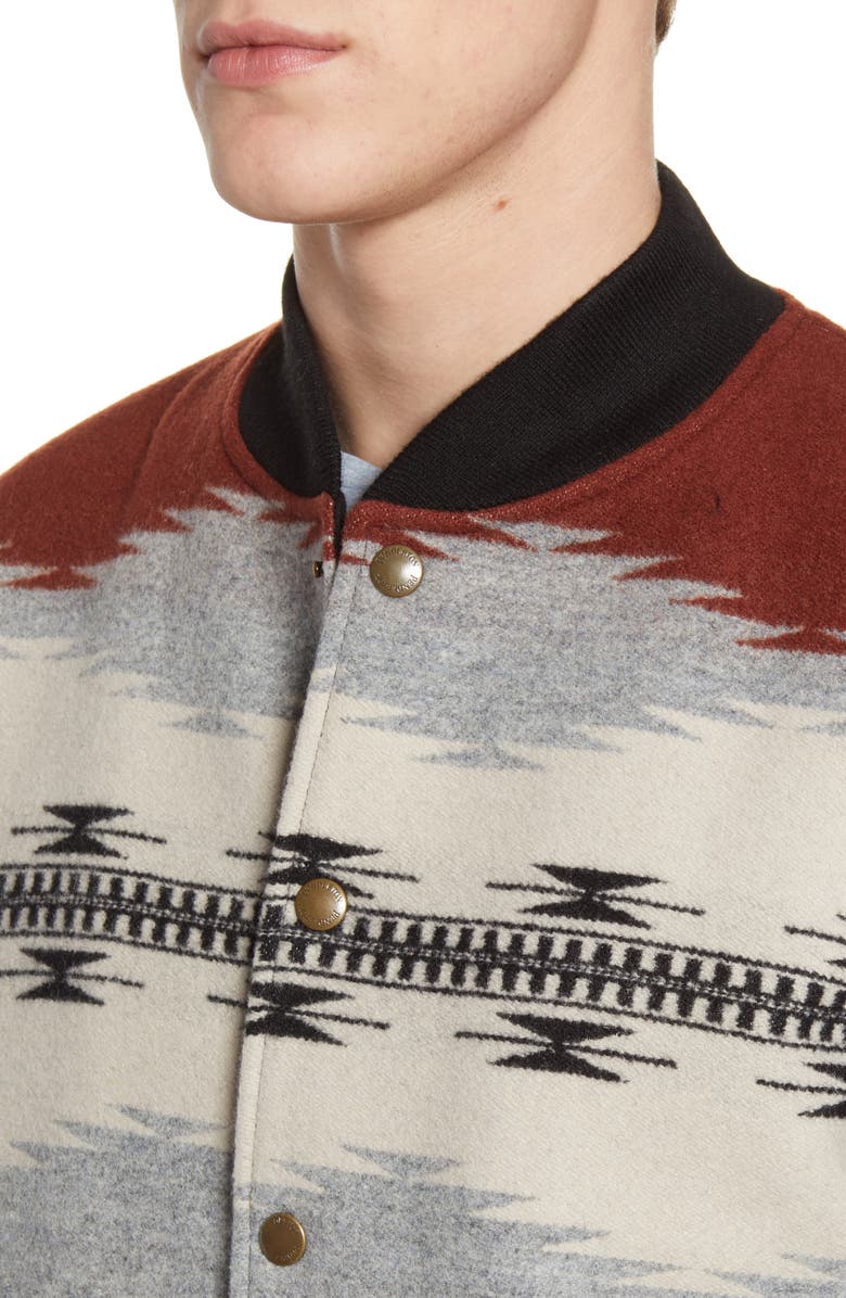 Pendleton The Gorge Wool Blend Bomber Jacket, Alternate, color, 