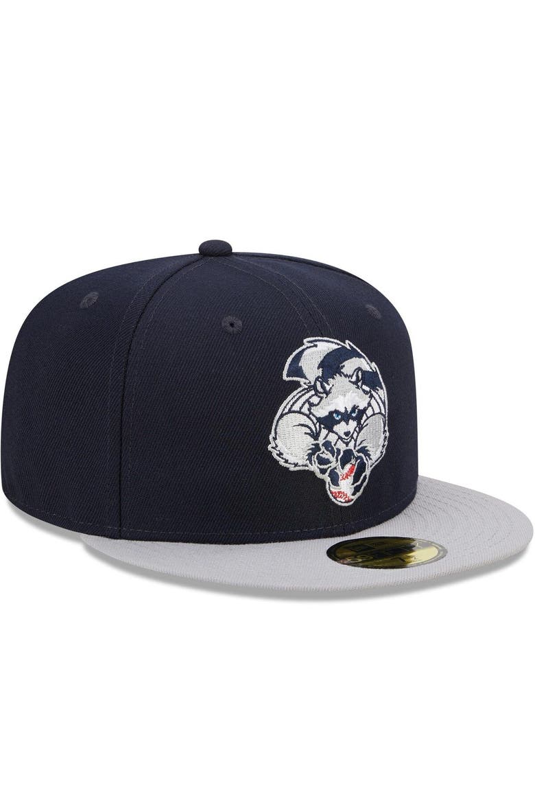 Men's New Era Navy/Gray Hudson Valley Renegades Marvel x Minor League 59FIFTY Fitted Hat, Alternate, color, Navy