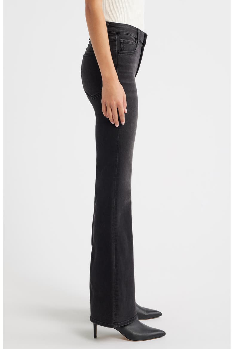 Flexi Dahlia Mid Rise Flare Jeans, Alternate, color, MDNGHT