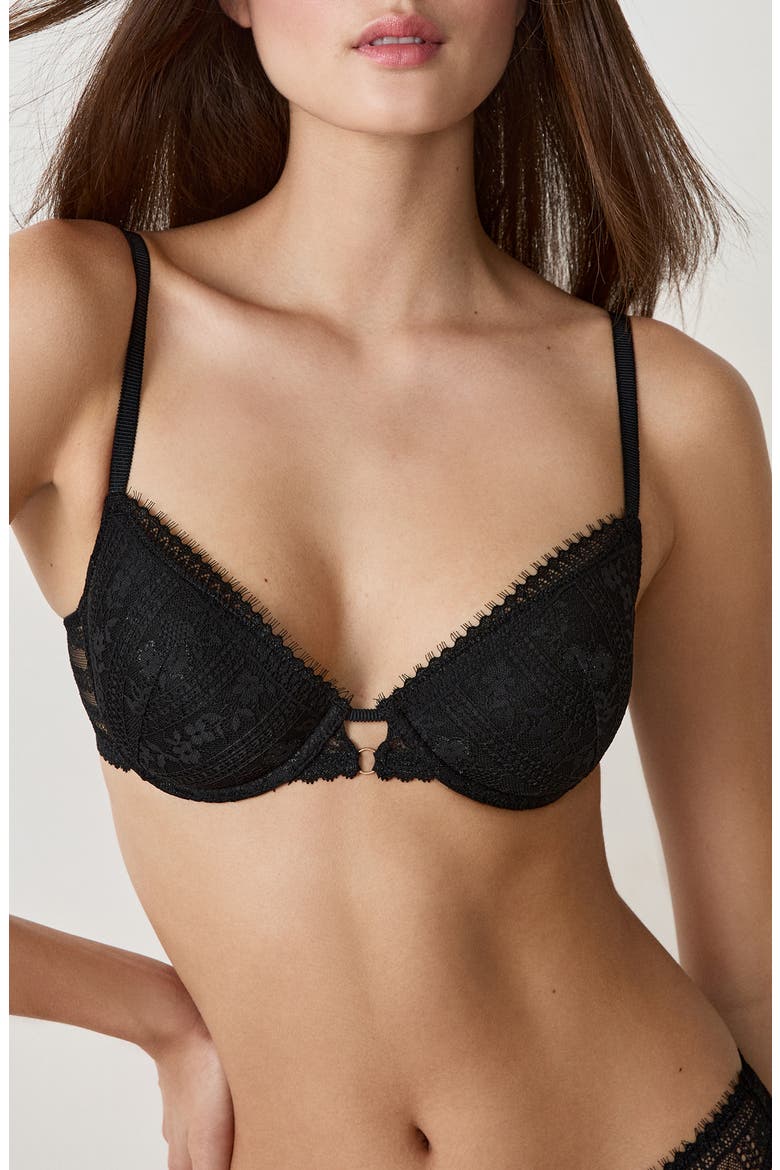 Aura N°4 Classique Underwire Bra, Main, color, BLACK