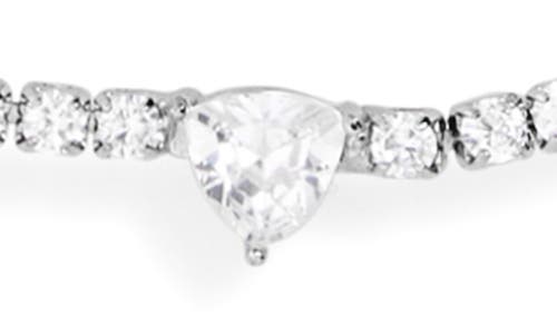 Nordstrom Rack Cubic Zirconia Tennis Necklace In Silver