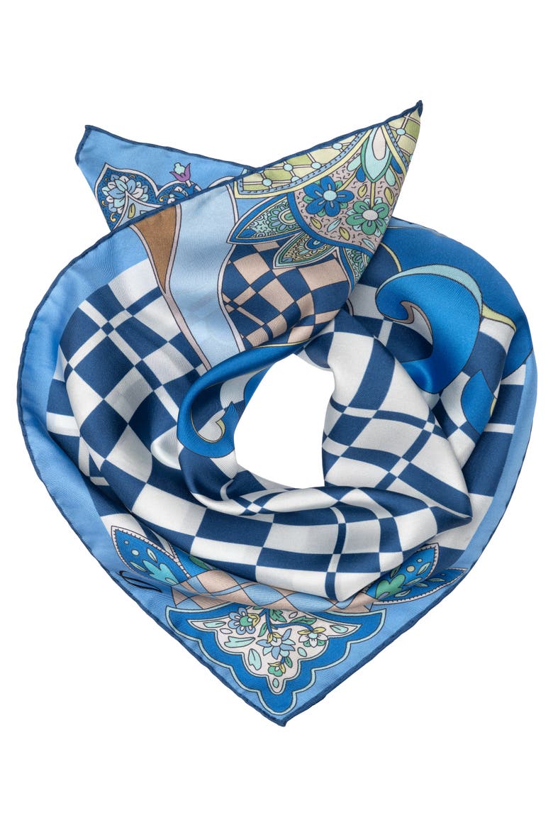 Dama - Silk Bandana, Alternate, color, Blue