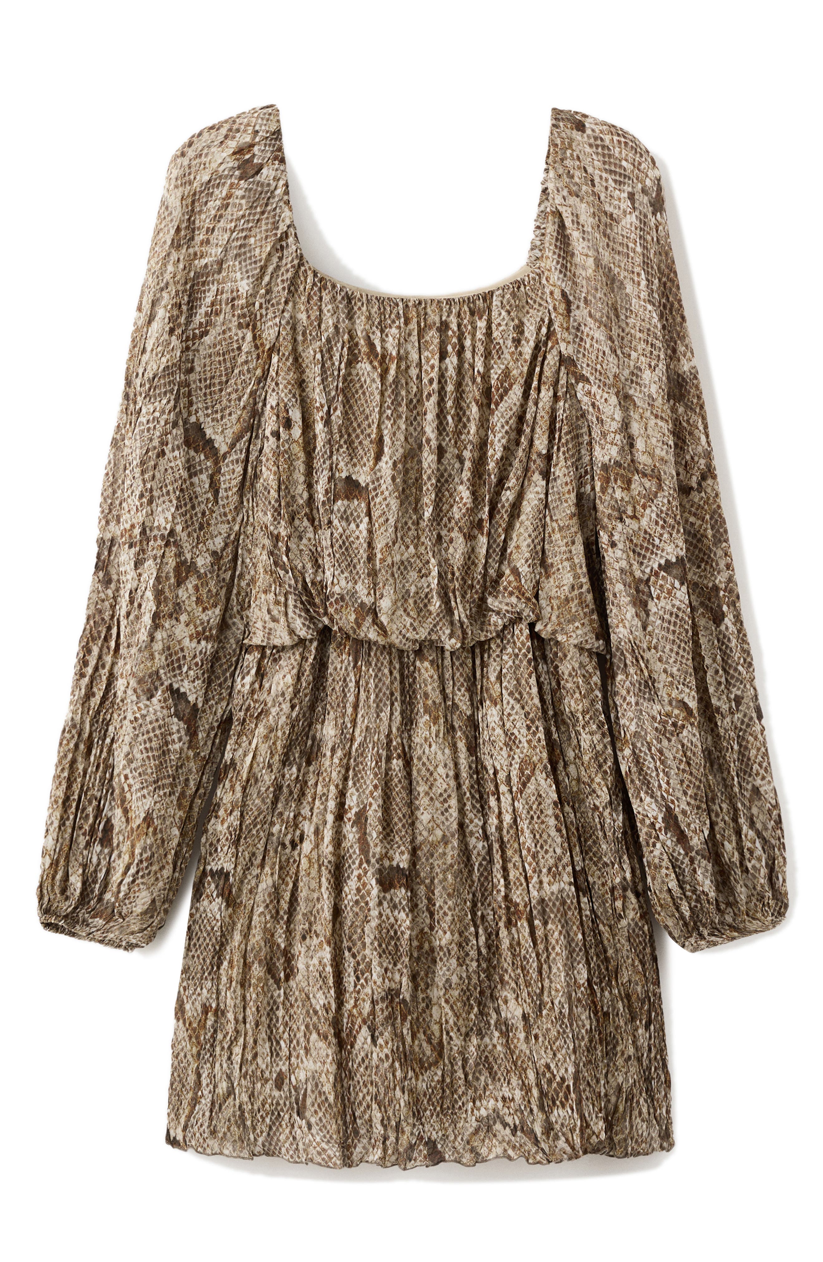 Animal Print Long Sleeve Minidress - image 2