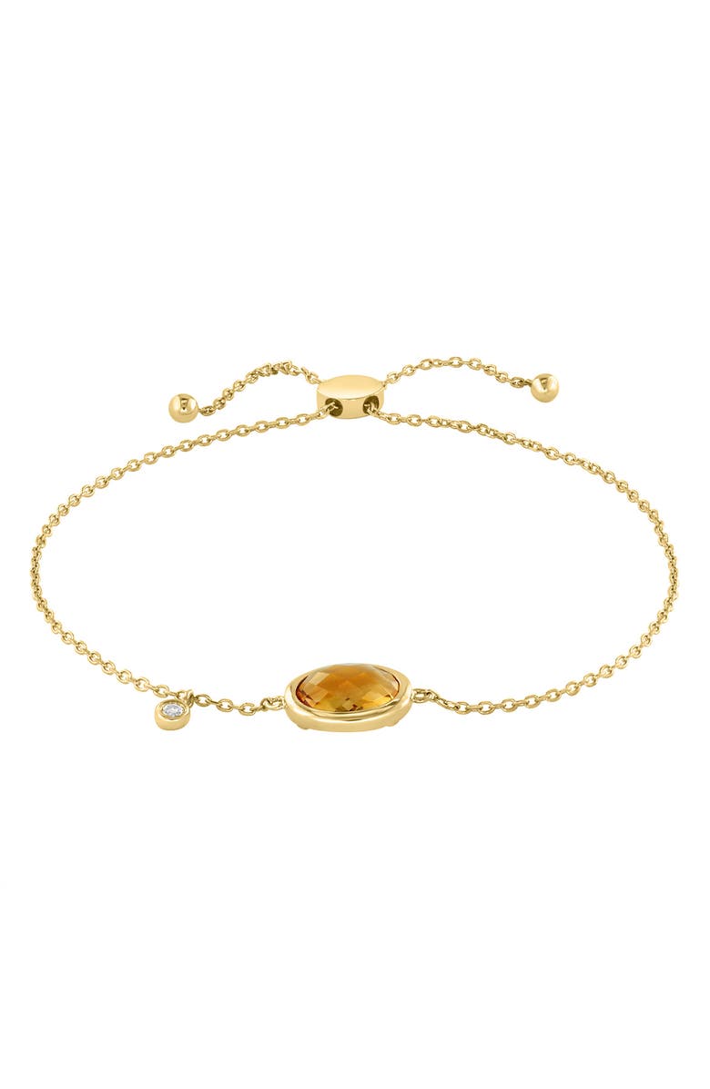 EFFY Oval Cut Citrine Slide Bracelet, Main, color, Yellow