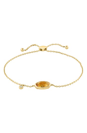 Effy Oval Cut Citrine Slide Bracelet In Yellow