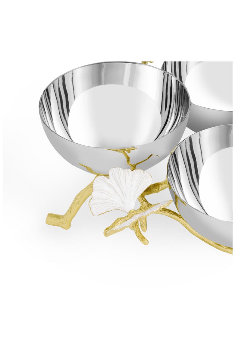 Butterfly Ginkgo Triple Bowl, Alternate, color, SILVER MULTI