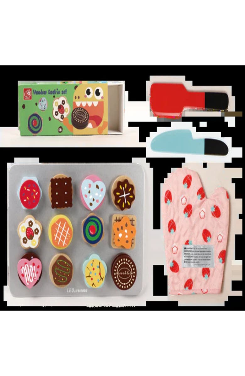 Leo & Friends Wooden Cookie Baking Set - Develops Motor Skills, Alternate, color, 