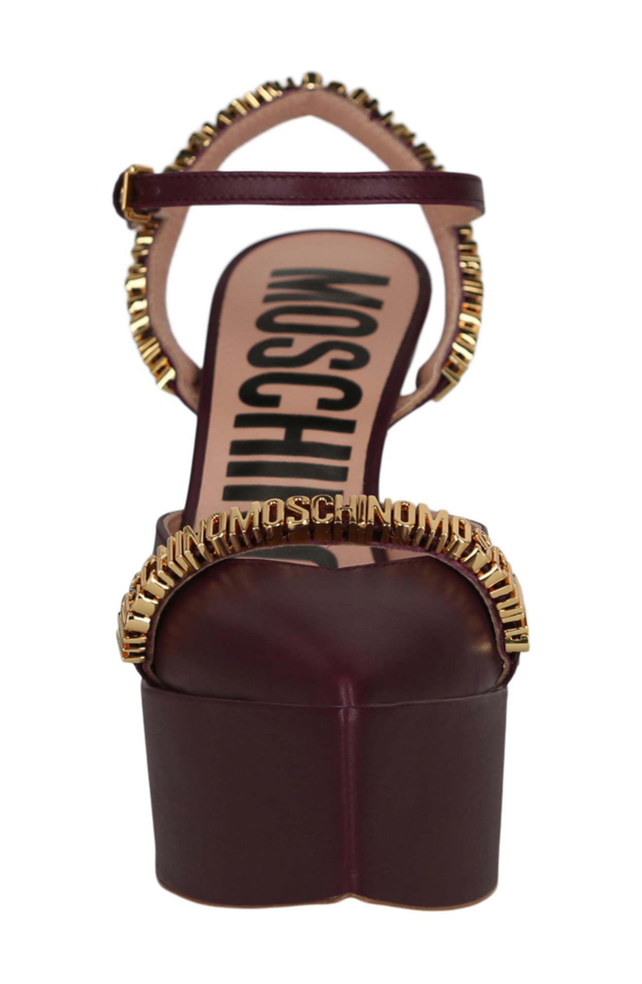 Moschino Ankle Strap Platform Sandal, Alternate, color, 