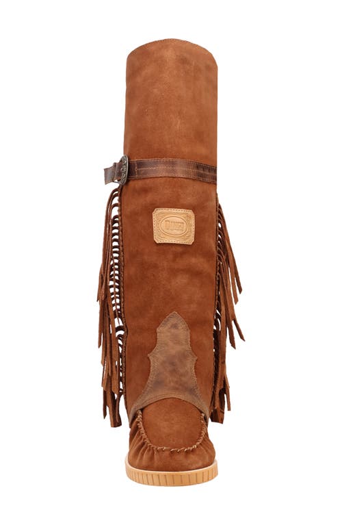 Dingo Fringe Moc Toe Boot In Brown