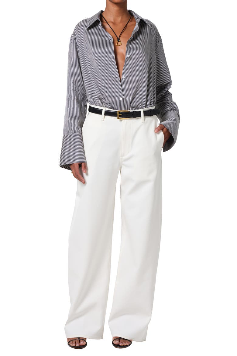 Camila Stripe Cotton & Silk Shirt, Alternate, color, IMPERIAL STRIPE