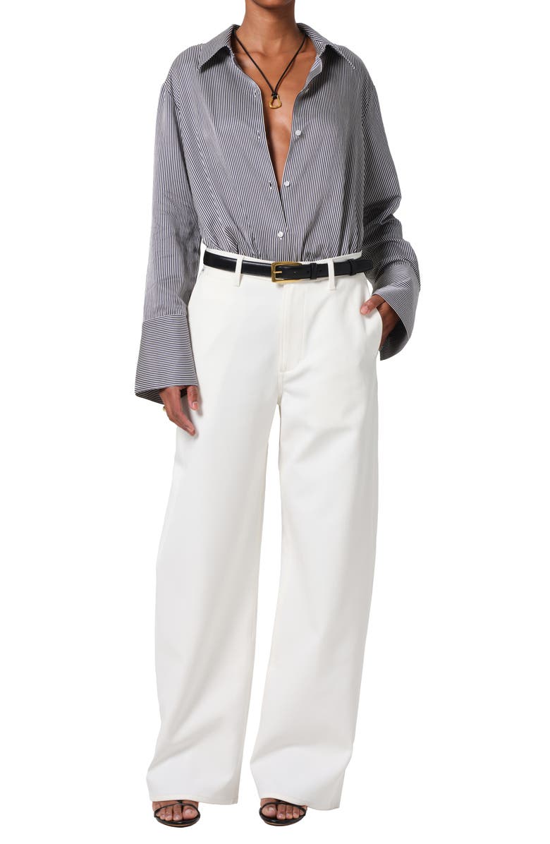 Citizens of Humanity Camila Stripe Cotton & Silk Shirt, Alternate, color, Imperial Stripe