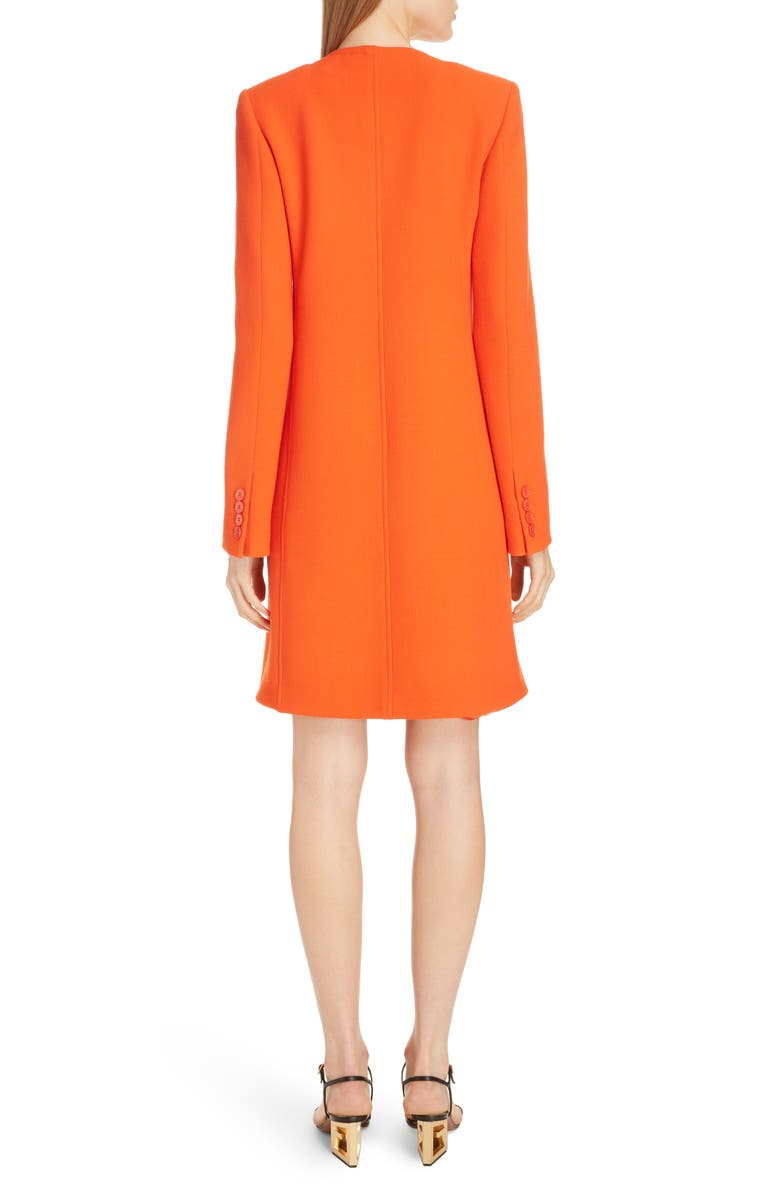 Givenchy 4G Dagger Button Wool A-Line Coat, Alternate, color,