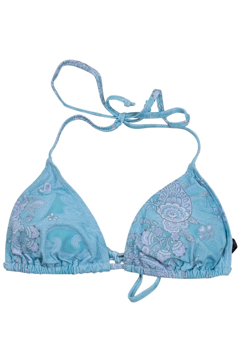 Paisley Explosion Womens Bikini Top, Alternate, color, Paisley Explosion Teal