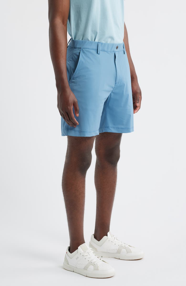 Swannies Bunker Flat Front Stretch Golf Shorts, Alternate, color, Bluestone