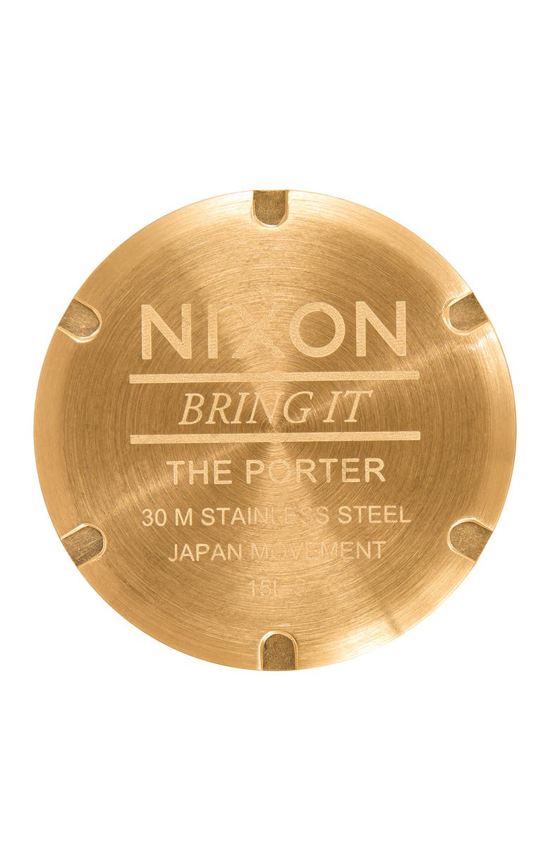 Nixon Porter Bracelet Watch, 40mm, Alternate, color, All Gold / Black