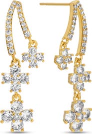 EYE CANDY LOS ANGELES Nancy Cubic Zirconia Crisscross Drop Earrings