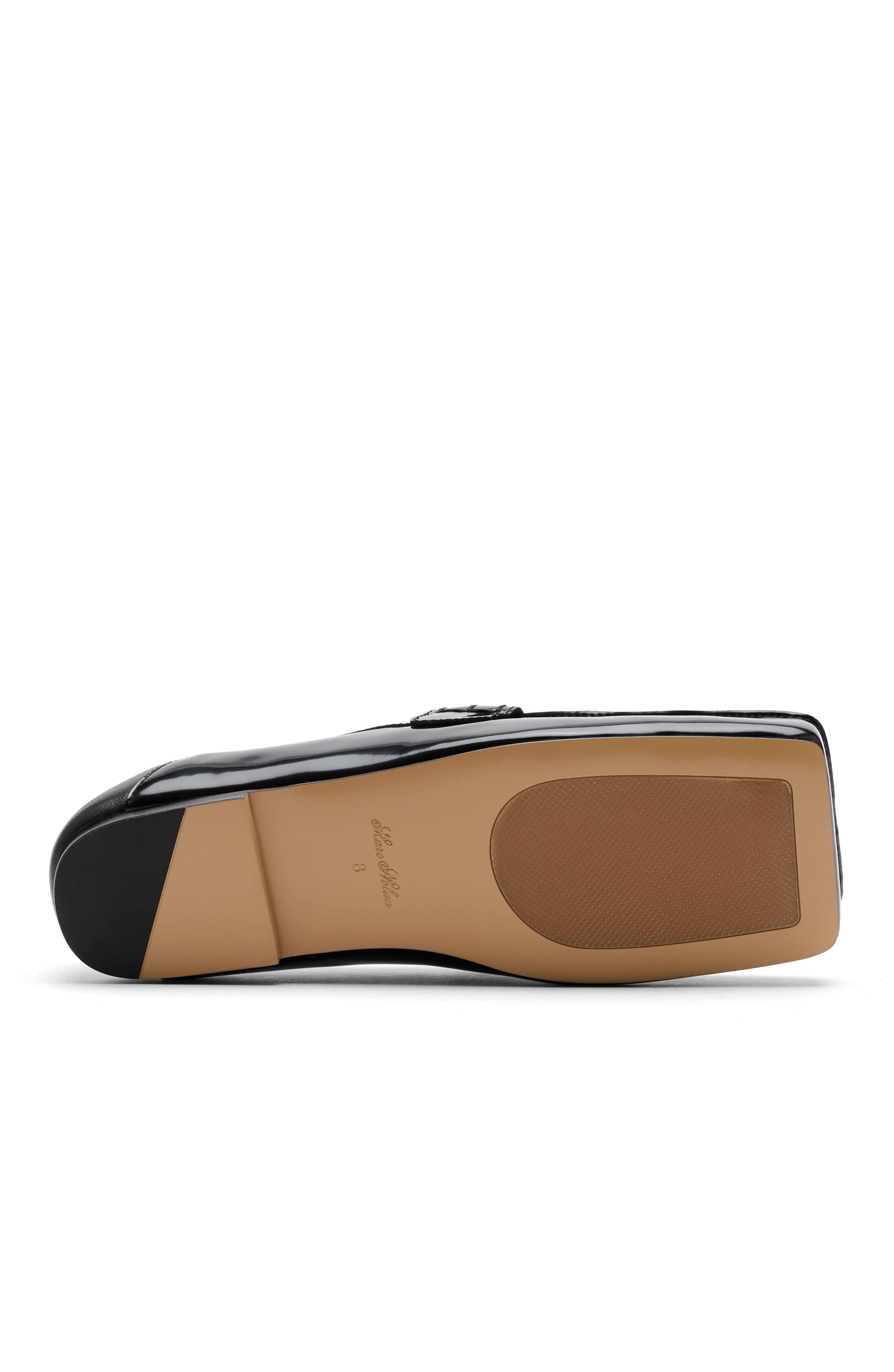 MARC NOLAN Simone Patent Leather Tassel Loafers, Alternate, color, Black/Tan