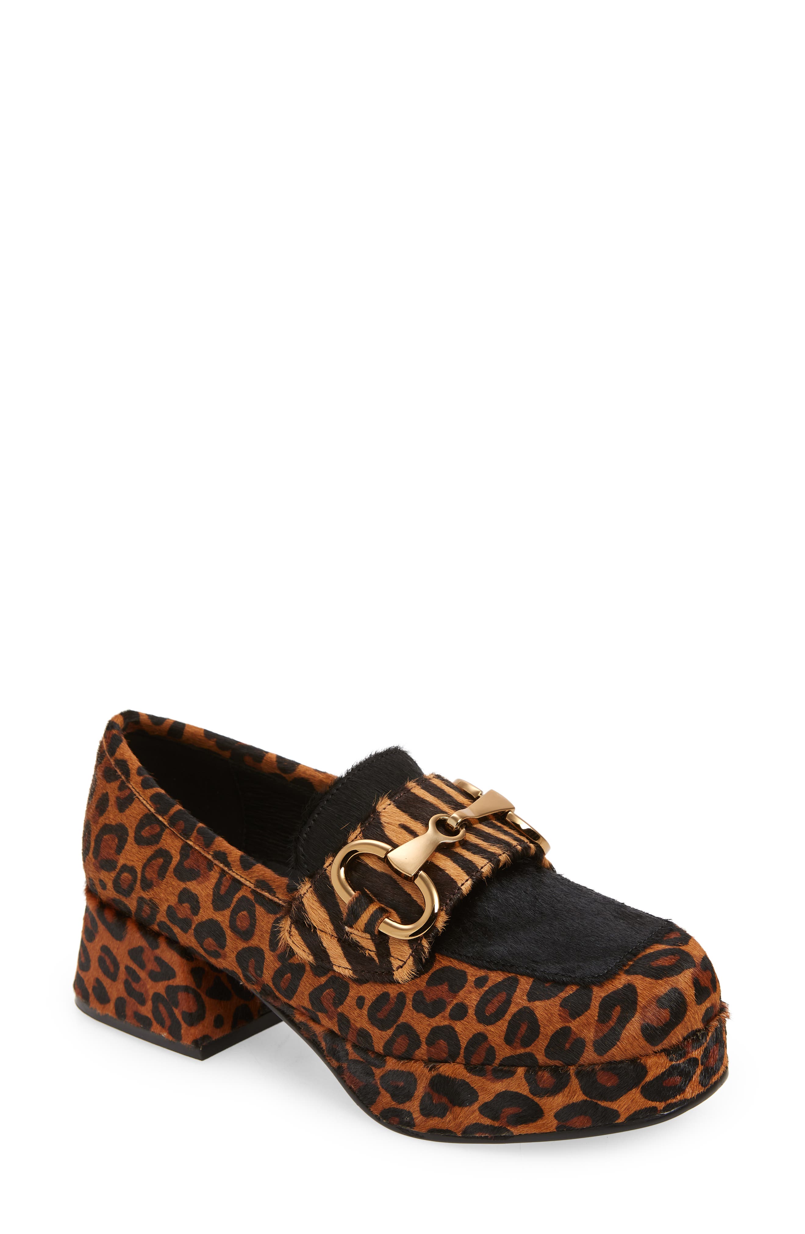 Jeffrey Campbell Student Genuine Calf Hair Platform Loafer, Main, color, 