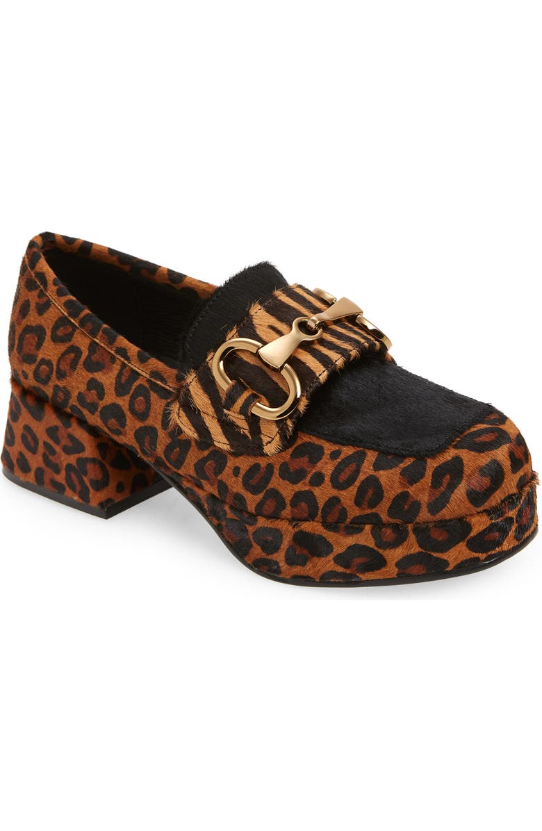 Jeffrey Campbell Student Genuine Calf Hair Platform Loafer, Main, color,
