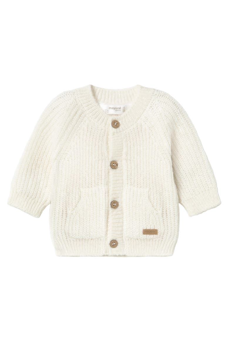 Ribbed Knit Pocket Cardigan, Main, color, White