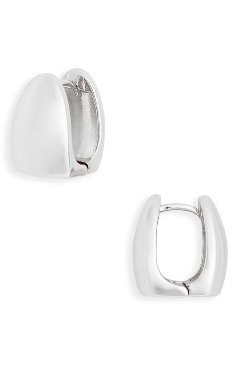 Demi-Fine Dome Huggie-Hoop Earrings