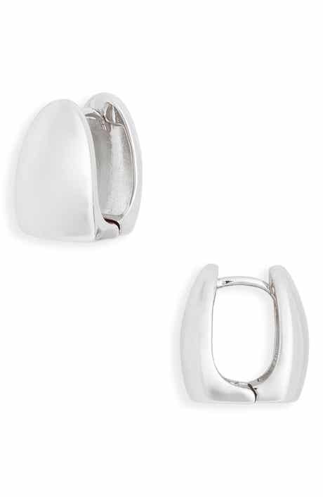 NORDSTROM RACK Demi-Fine Dome Huggie-Hoop Earrings