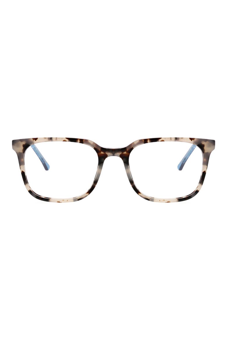 51mm Oversize Square Reading Glasses, Main, color, GREY DEMI