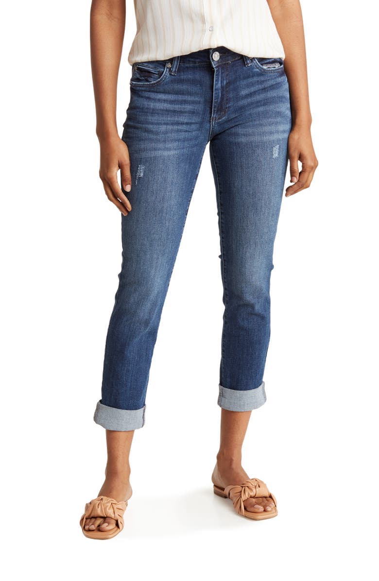 KUT from the Kloth Katy Boyfriend Ankle Crop Jeans, Main, color, Hana