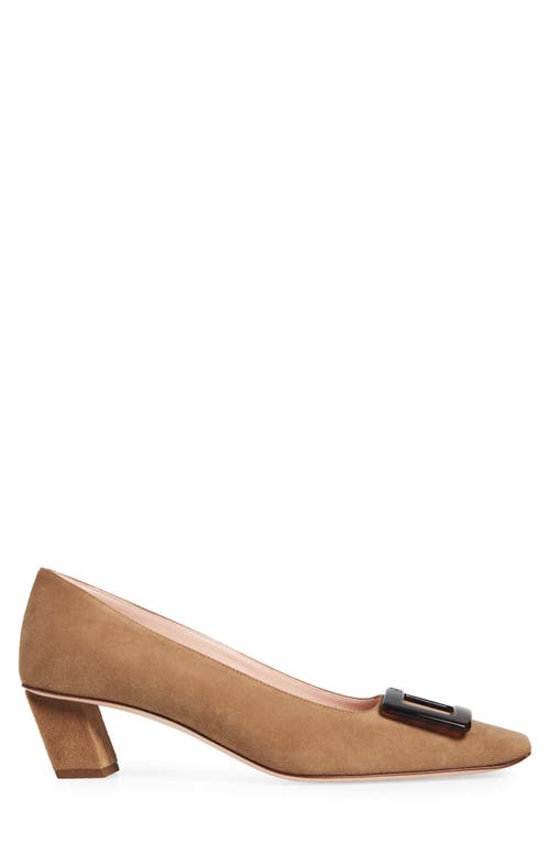 Roger Vivier Belle Vivier Block Heel Pump In Brown