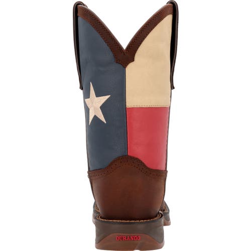 Durango Texas Flag Steel Toe Work Boot In Brown