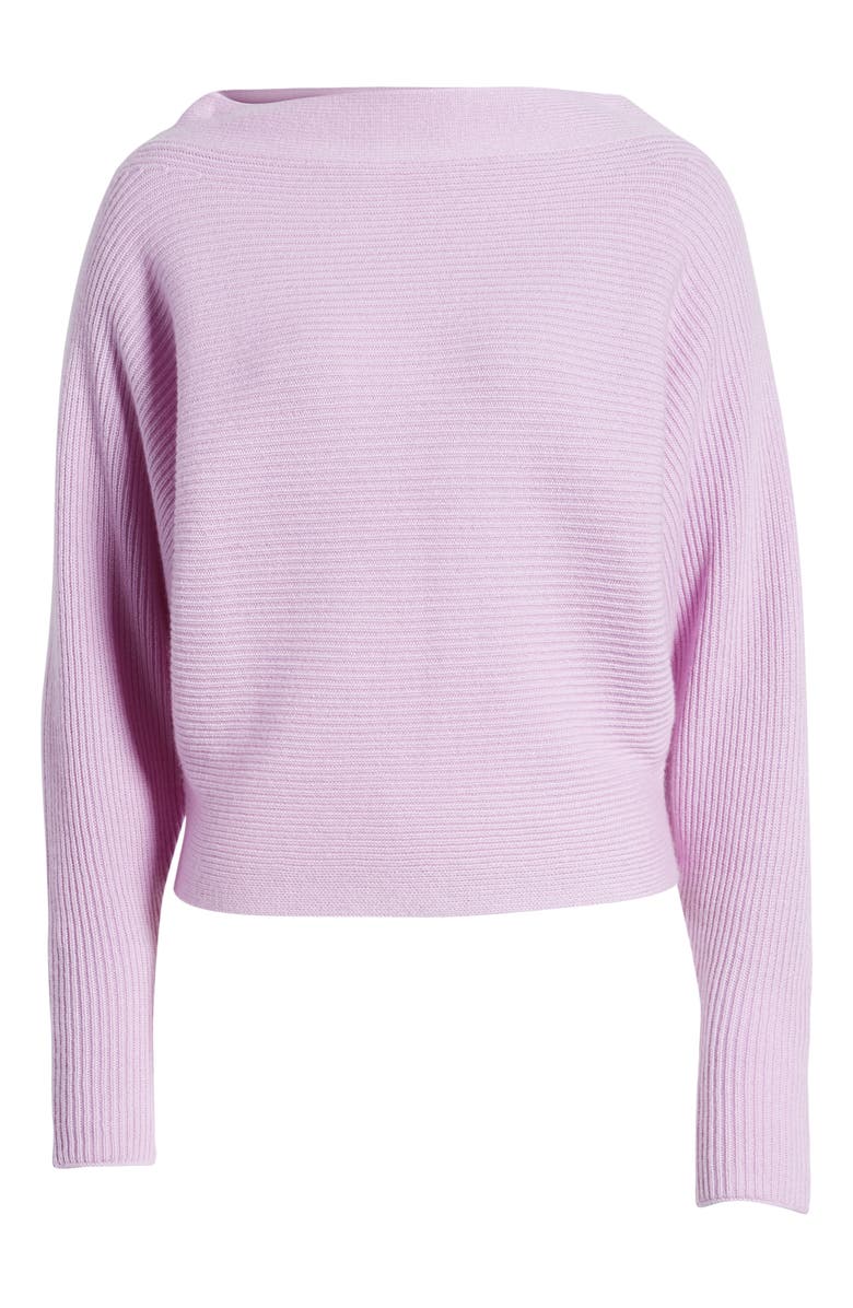 Lewit Dolman Sleeve Cashmere Sweater, Alternate, color, Purple Feminine