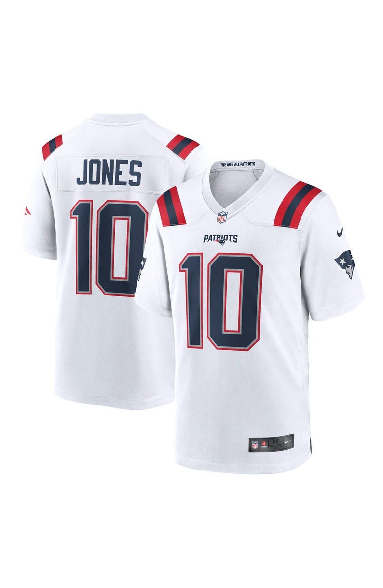 Nike Men's Nike Mac Jones White New England Patriots Player Game Jersey, Main, color, 
