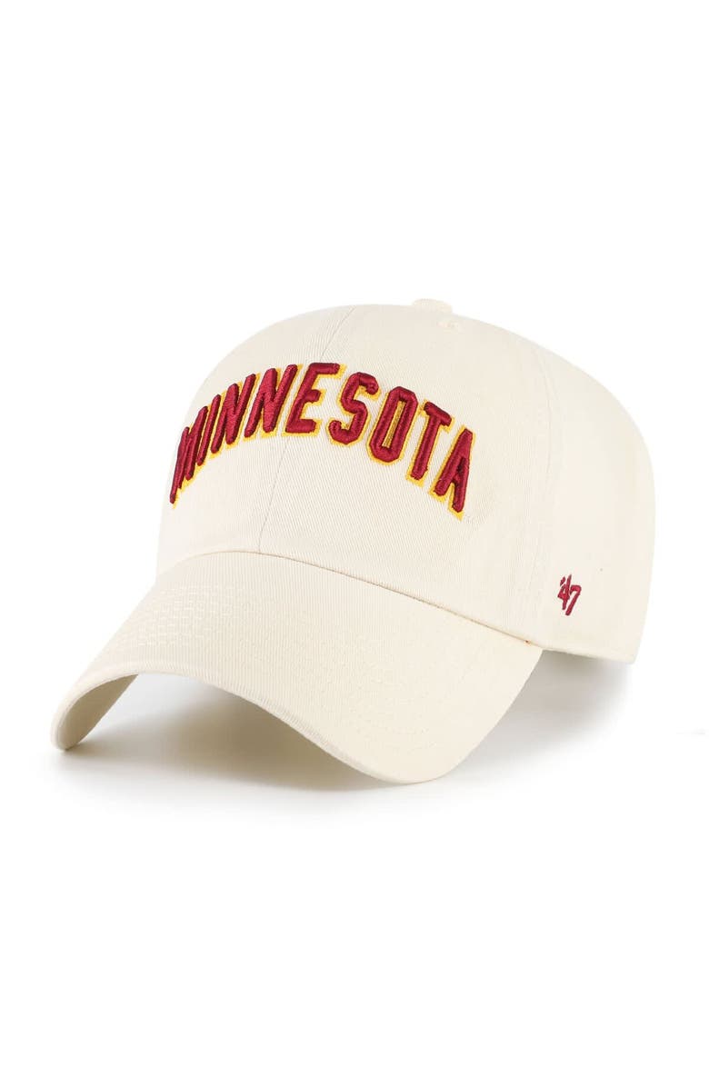 '47 Men's '47 Sand Minnesota Golden Gophers Vault Clean Up Adjustable Hat, Main, color, Sand