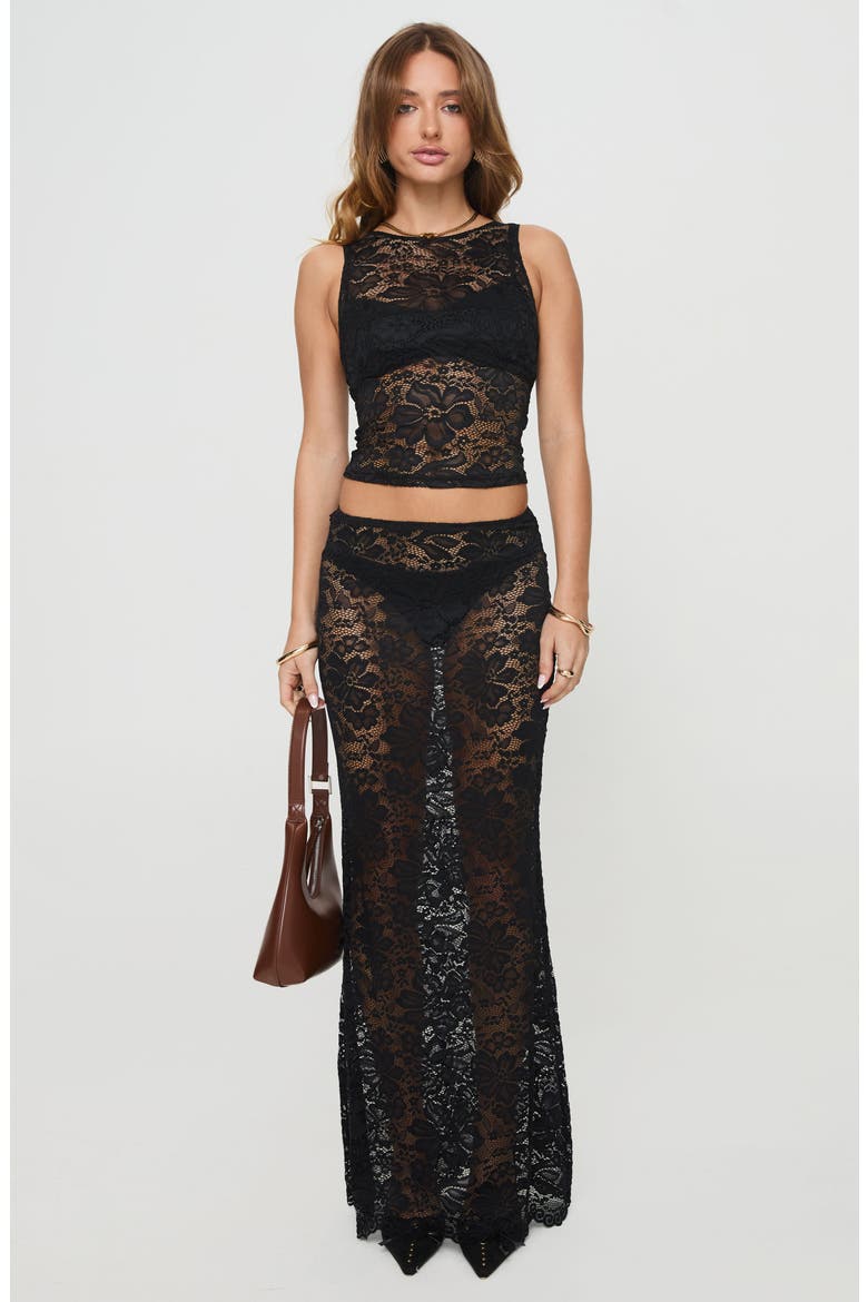 Callahan Lace Sleeveless Crop Top, Alternate, color, BLACK
