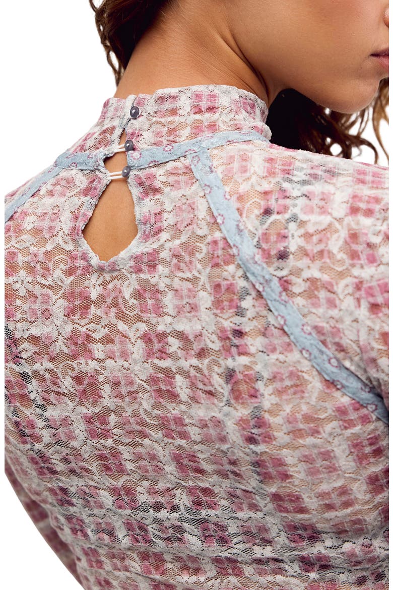 Lyric Floral Lace Top, Alternate, color, TEA COMBO
