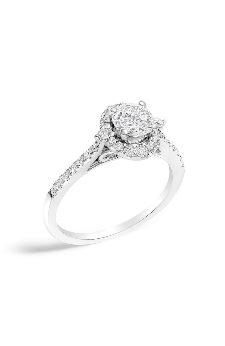 Haus of Brilliance 14K White Gold 1.00 Cttw Lab-Grown Diamond Oval Shaped Halo Engagement Ring, Alternate, color, White