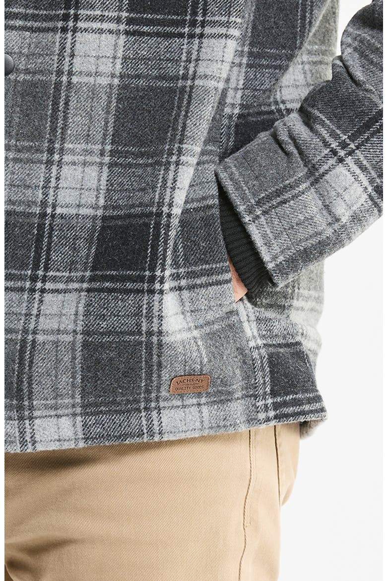 Shirt Jacket with Faux Fur Lining, Alternate, color, GREY BLACK PLAID