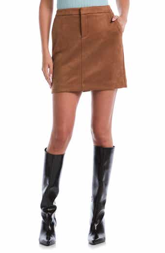 Laundry by Shelli Segal Faux Suede Miniskirt
