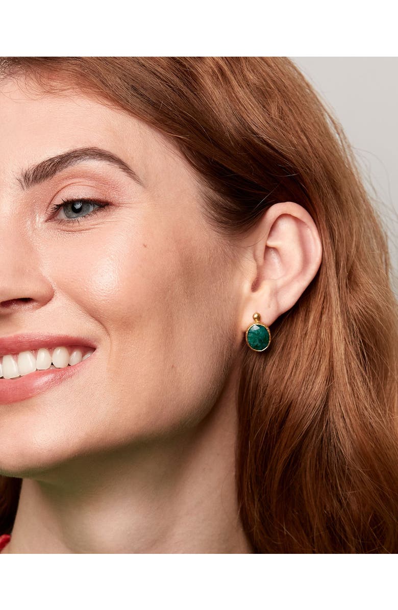 Ottoman Hands Siena Stud Earrings, Alternate, color, Emerald