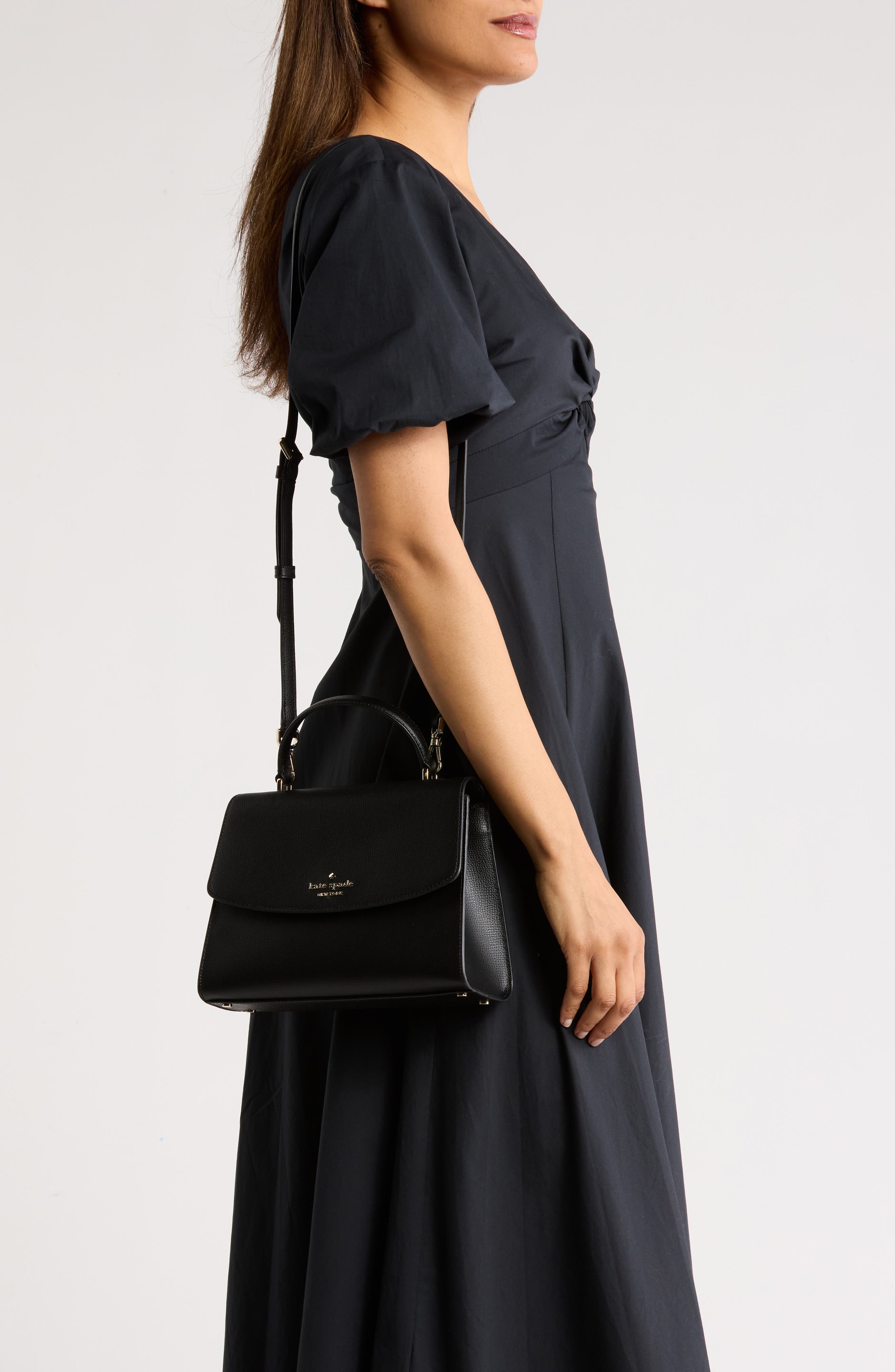 Kate Spade New York darcy top handle satchel, Alternate, color, Black