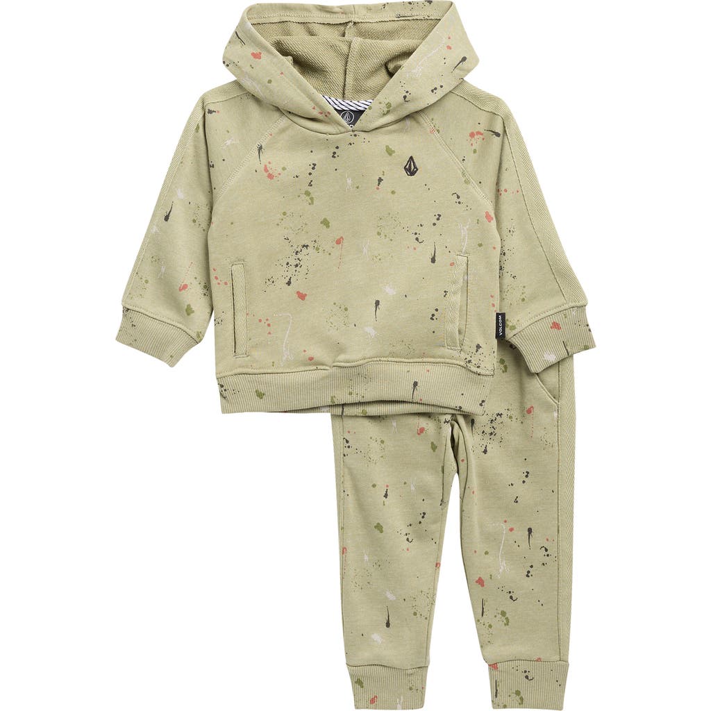 Volcom Babies' French Terry Hoodie & Joggers Set In Green