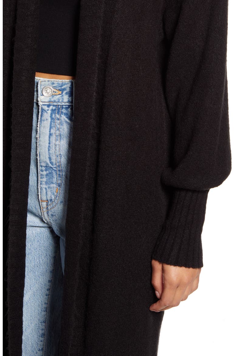 Shaylee Long Cardigan, Alternate, color, NOIR