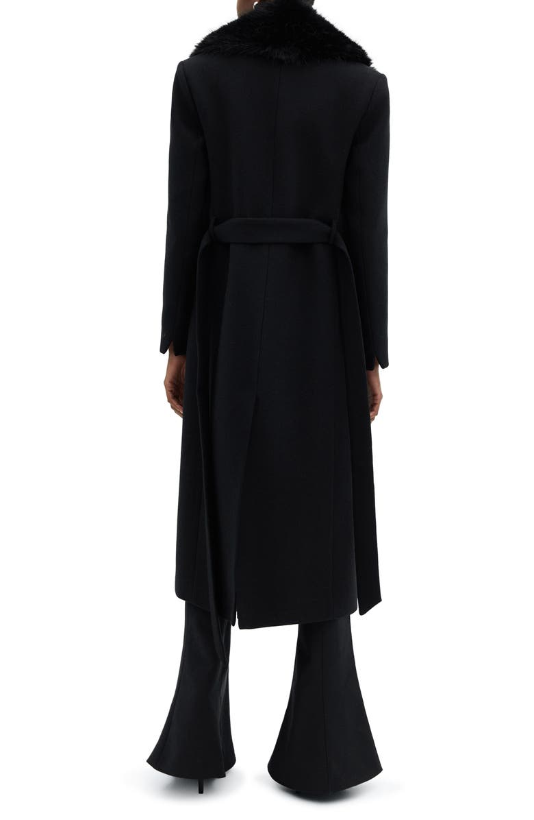MANGO Wool Blend Coat with Removable Faux Fur Collar, Alternate, color, 