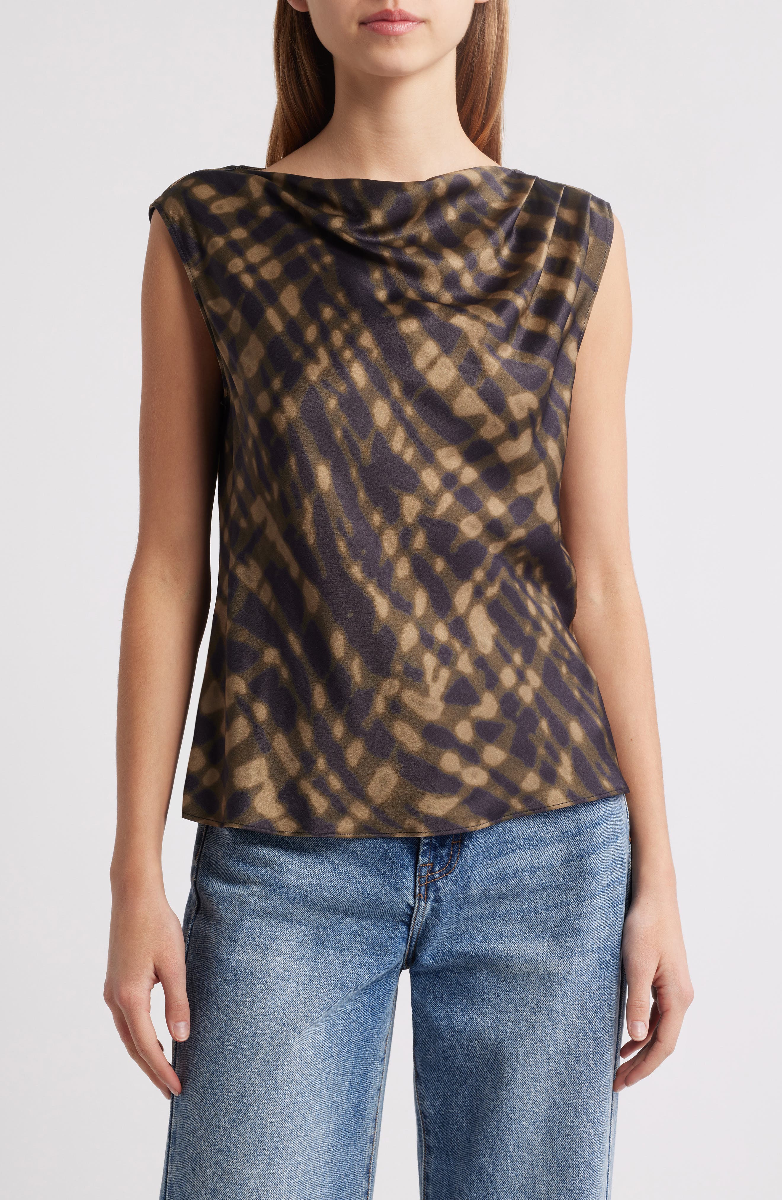 Rails Lilly Cowl Neck Satin Top