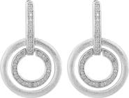 EFFY Diamond Circle Drop Huggie Hoop Earrings
