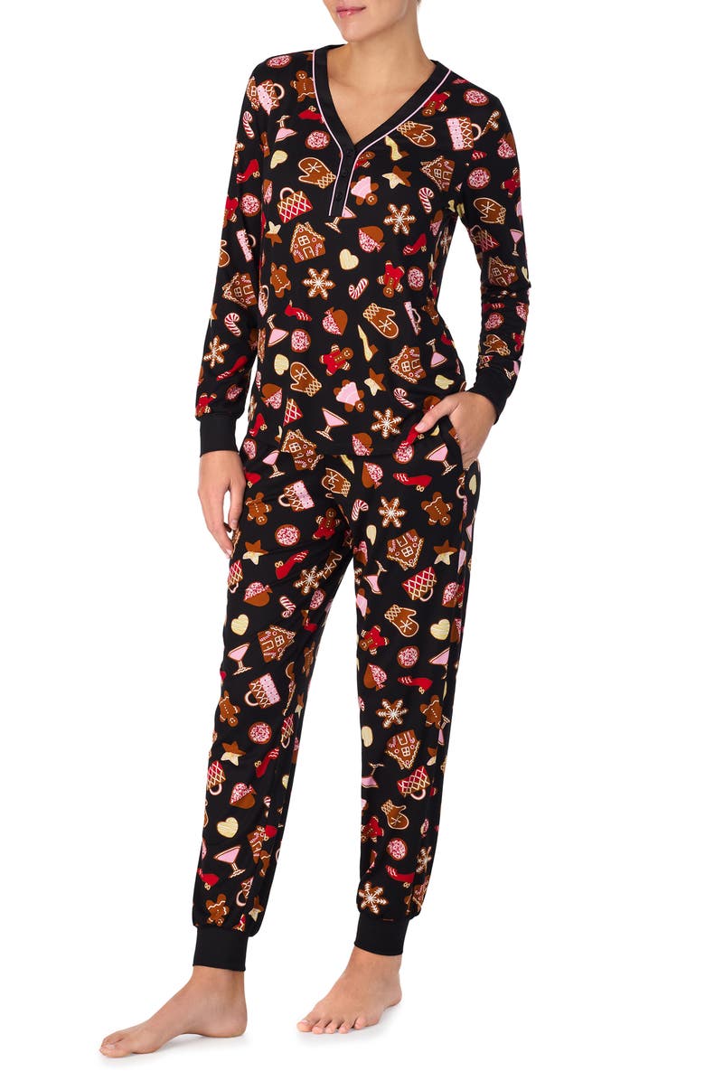 Kate Spade New York print pajamas, Alternate, color, 