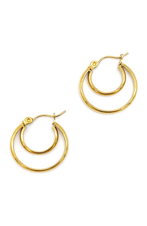 Crescent Midi Hoop Earrings