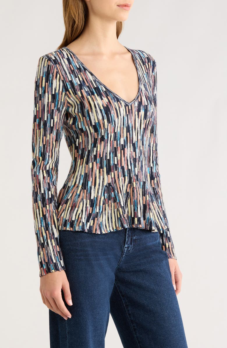 Ulla Johnson Rosalia Space Dye Cotton Knit Top, Alternate, color, Oasis